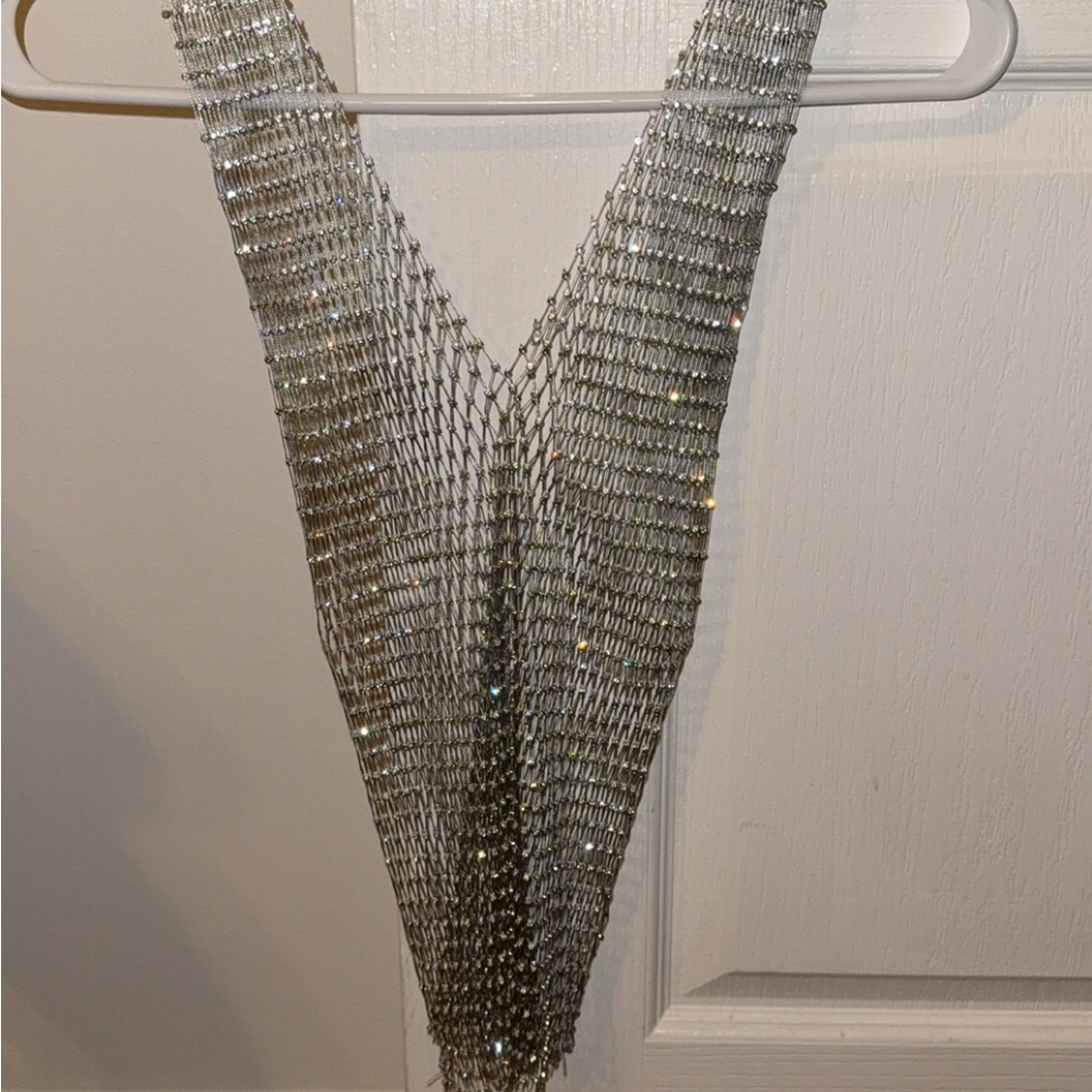 Elegant See Through Rhinestone Top - Picture 3 of 4